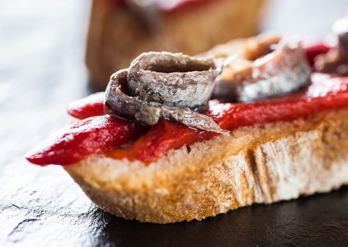 Receta con anchoas de Santoña