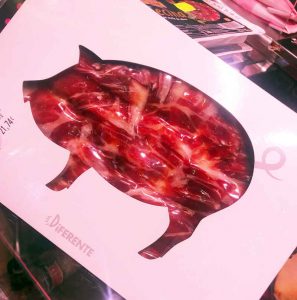 Jamón ibérico en alimentación diferente