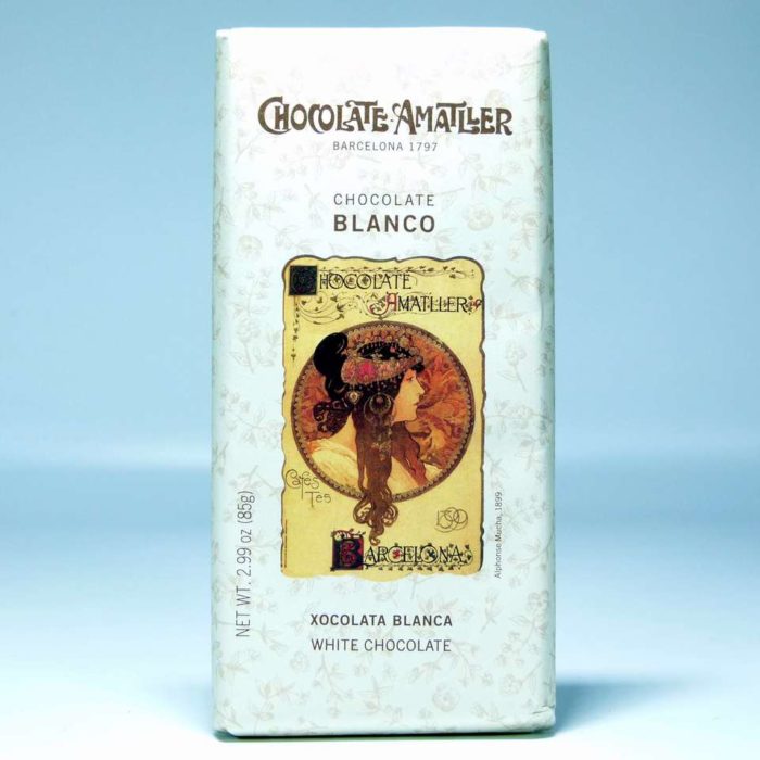 Tableta de chocolate Amatller blanco 85 grs online gourmet