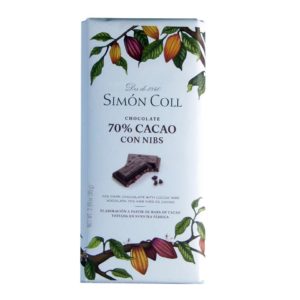 Comprar Chocolate Simon Coll 70 % cacao con nibs 85 grs