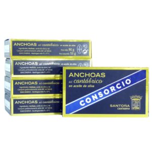 Oferta 5 latas de anchoas consorcio doble octavillo