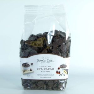 Pepitas de chocolate de cobertura Simon Coll 70% cacao 500 grs