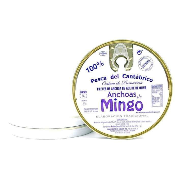 Oferta 3 panderetas de anchoas Mingo 14 filetes