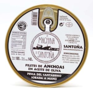 Pandereta de 24 filetes anchoas La Machina de Santoña
