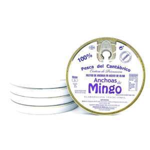 Oferta 5 panderetas de anchoas Mingo 14 filetes