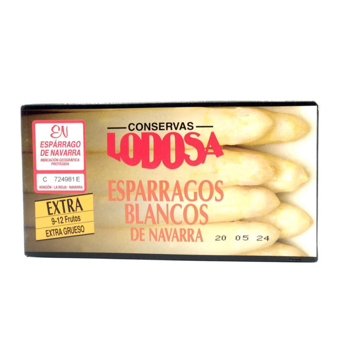 Lata de espárragos de Navarra Conservas Lodosa 9-12 frutos