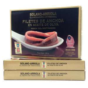 Promoción 3 latas de anchoas Solano Arriola Hansa 10-12 filetes