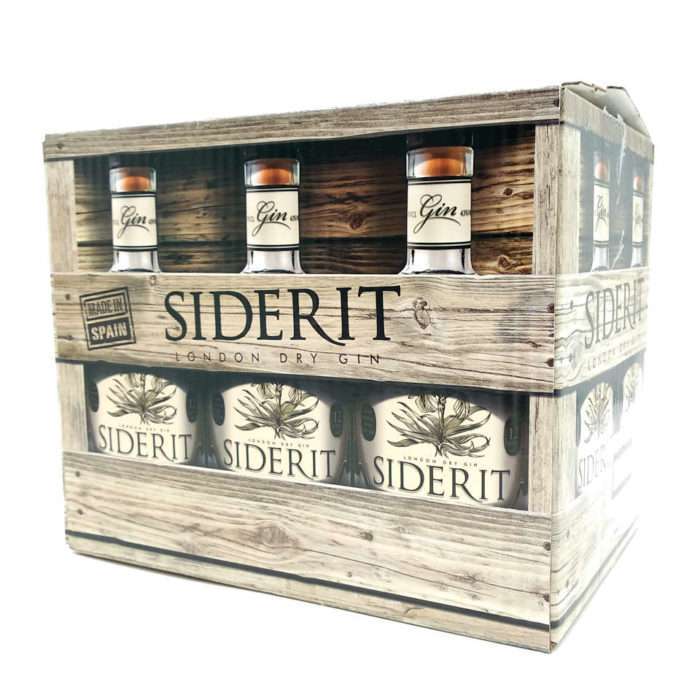 Oferta caja de 6 botellas de Ginebra Siderit