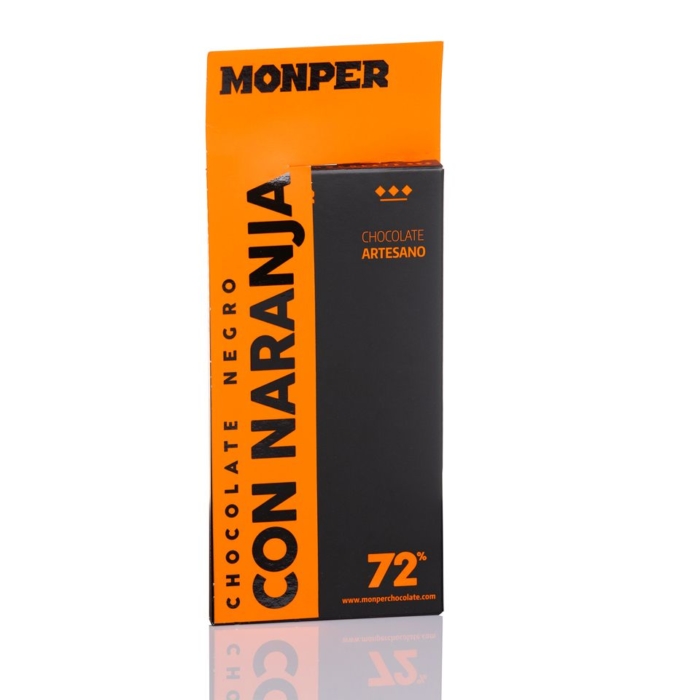 Tableta de chocolate con Naranja Monper 72 cacao al mejor precio