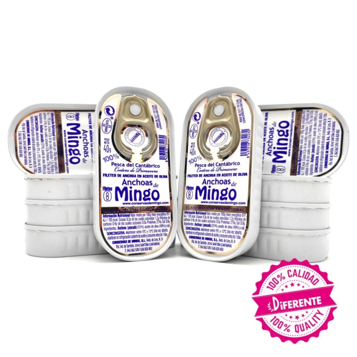 Promoción 10 latas de anchoas Conservas Mingo