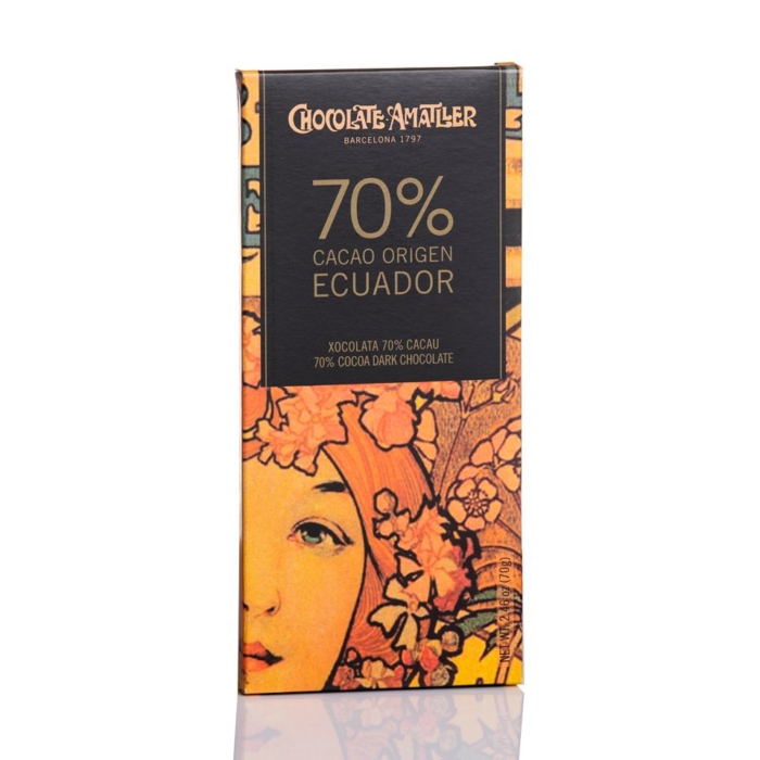 Comprar Tableta de chocolate Amatller 70% cacao Ecuador 70 grs
