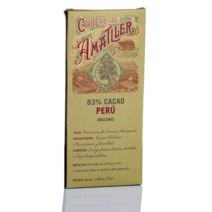 Amatller chocolate 83 % cacao Perú 70 grs al mejor precio